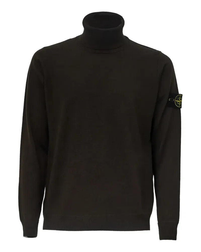 Stone Island logo-patch roll-neck sweater - Braun Braun
