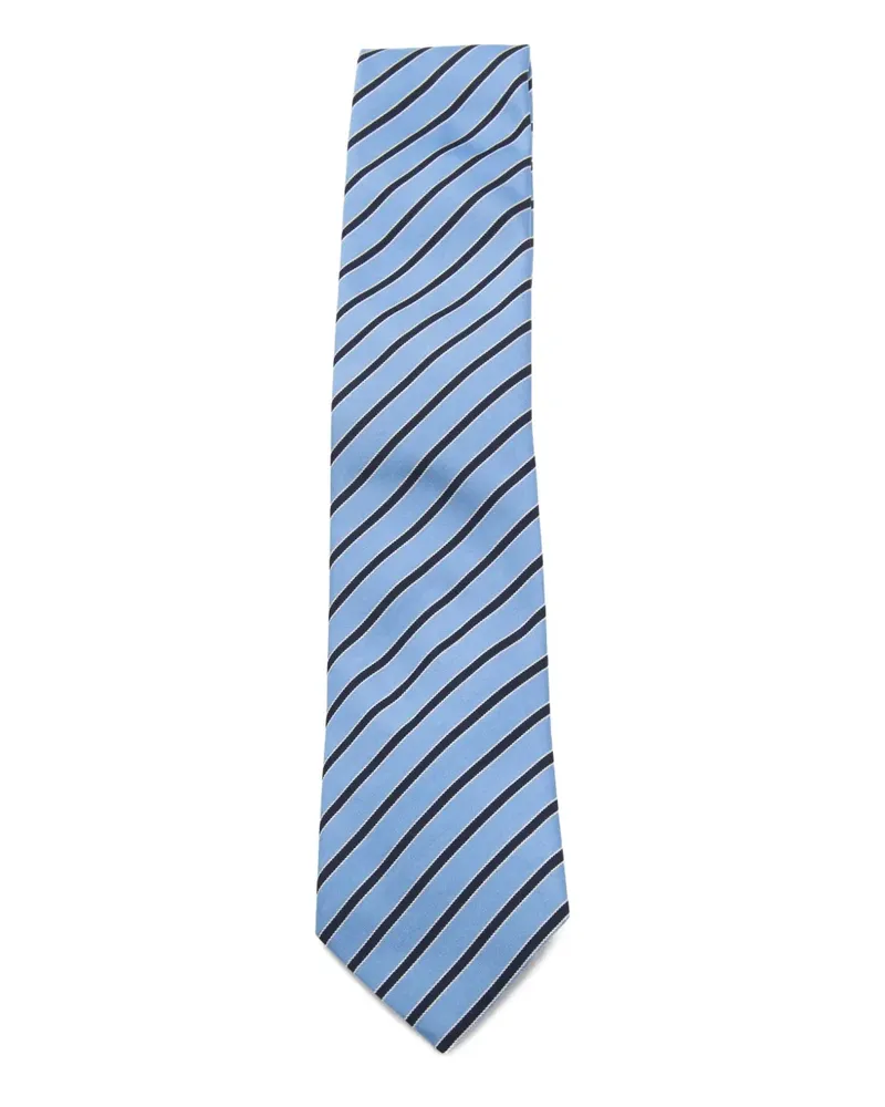 Ermenegildo Zegna Gestreifte Krawatte - Blau Blau
