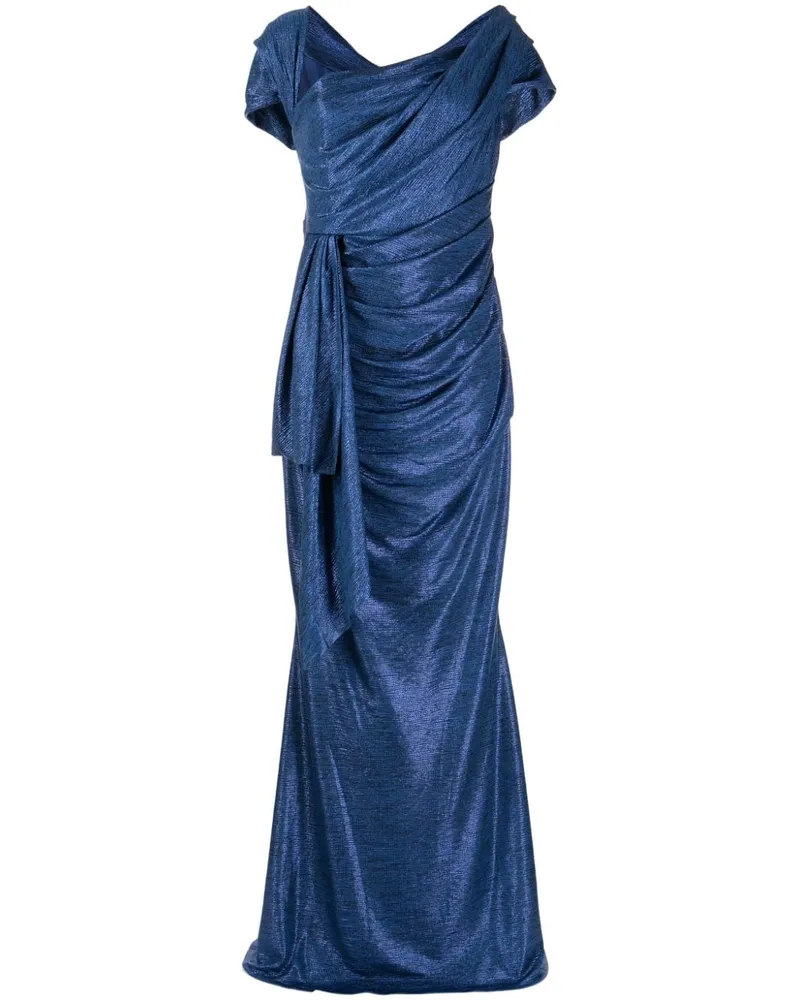 Talbot Runhof Drapiertes Abendkleid - Blau Blau