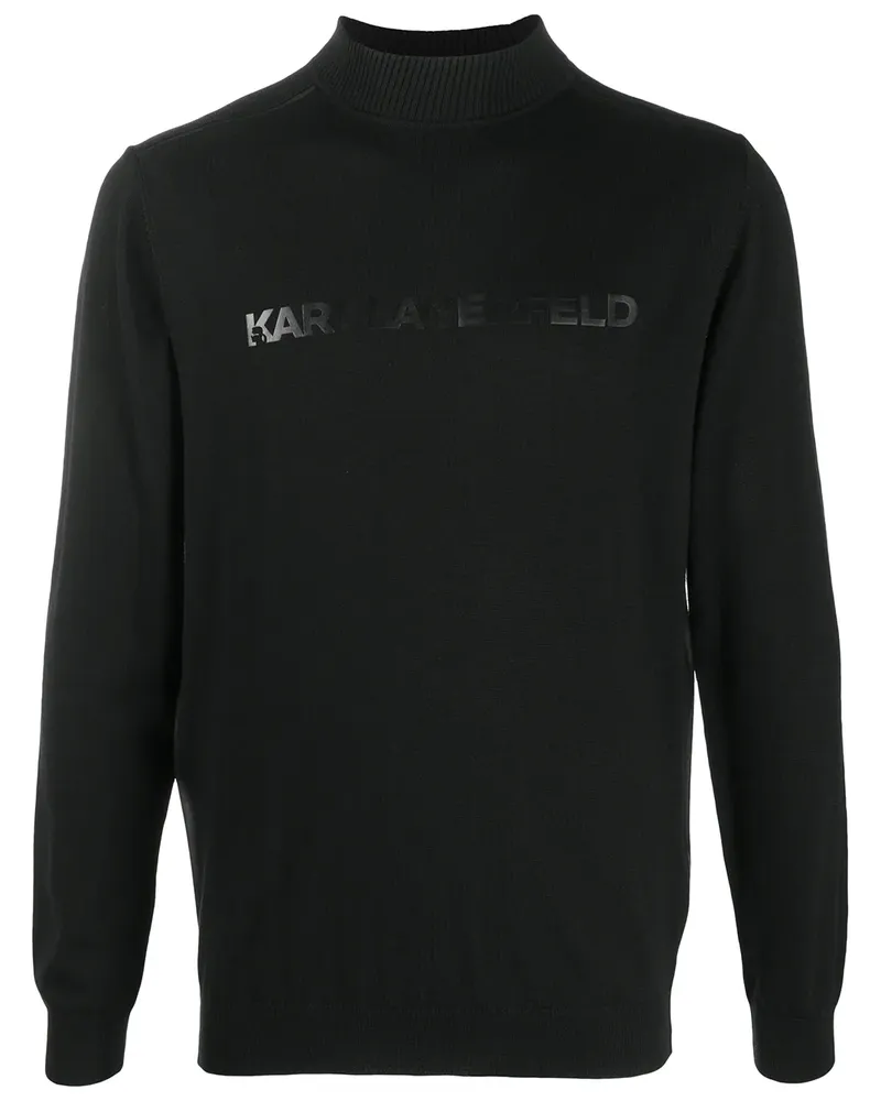 Karl Lagerfeld Pullover mit Stehkragen - Schwarz Schwarz
