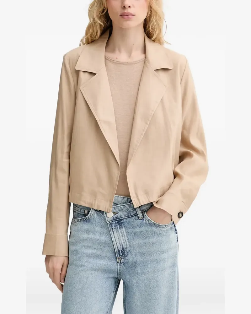 Marc O'Polo Jacke mit fallendem Revers und elastischem Saum - Nude Nude