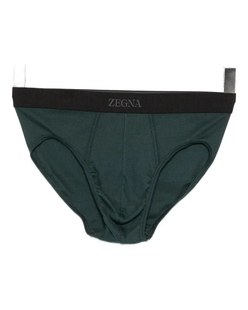 Ermenegildo Zegna logo-waistband briefs - Grün Grün