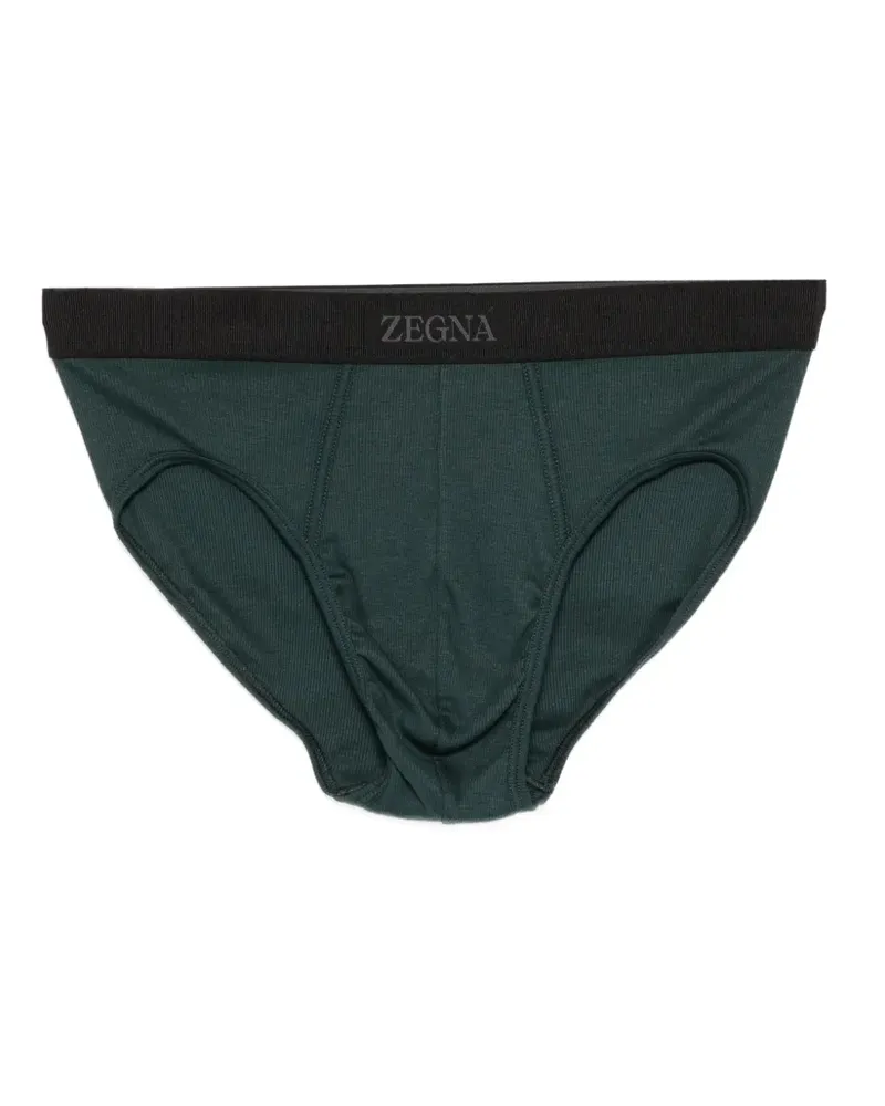 Ermenegildo Zegna logo-waistband briefs - Grün Grün