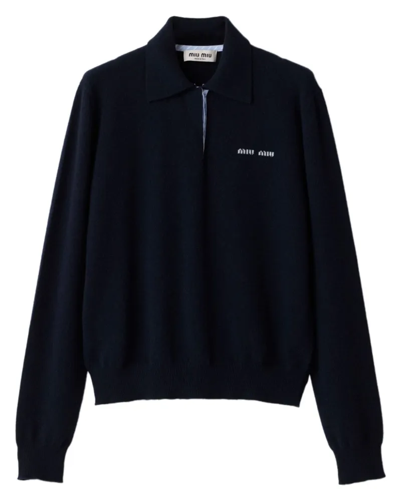 Miu Miu Poloshirt aus Kaschmir - Blau Blau