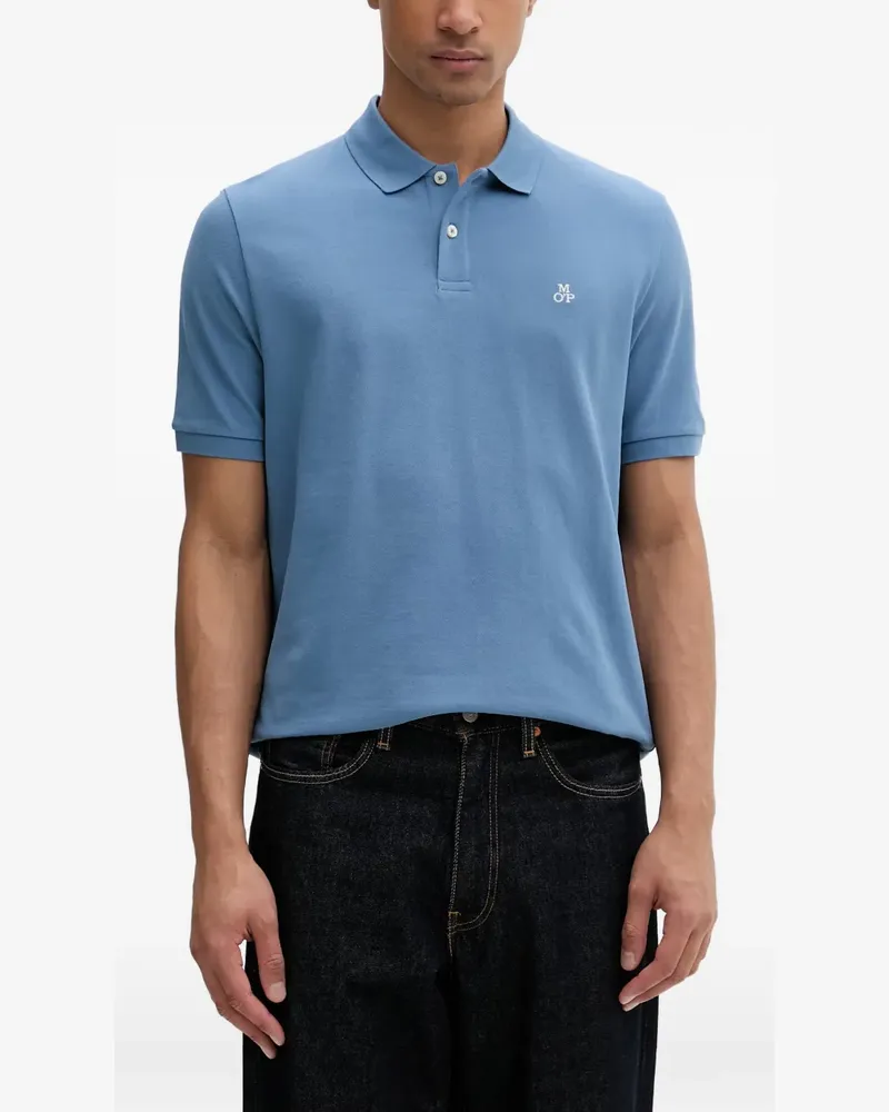 Marc O'Polo logo-embroidered piqué polo shirt - Blau Blau