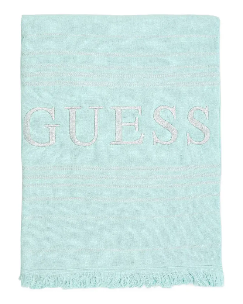 Guess Strandtuch mit Fransen - Blau Blau