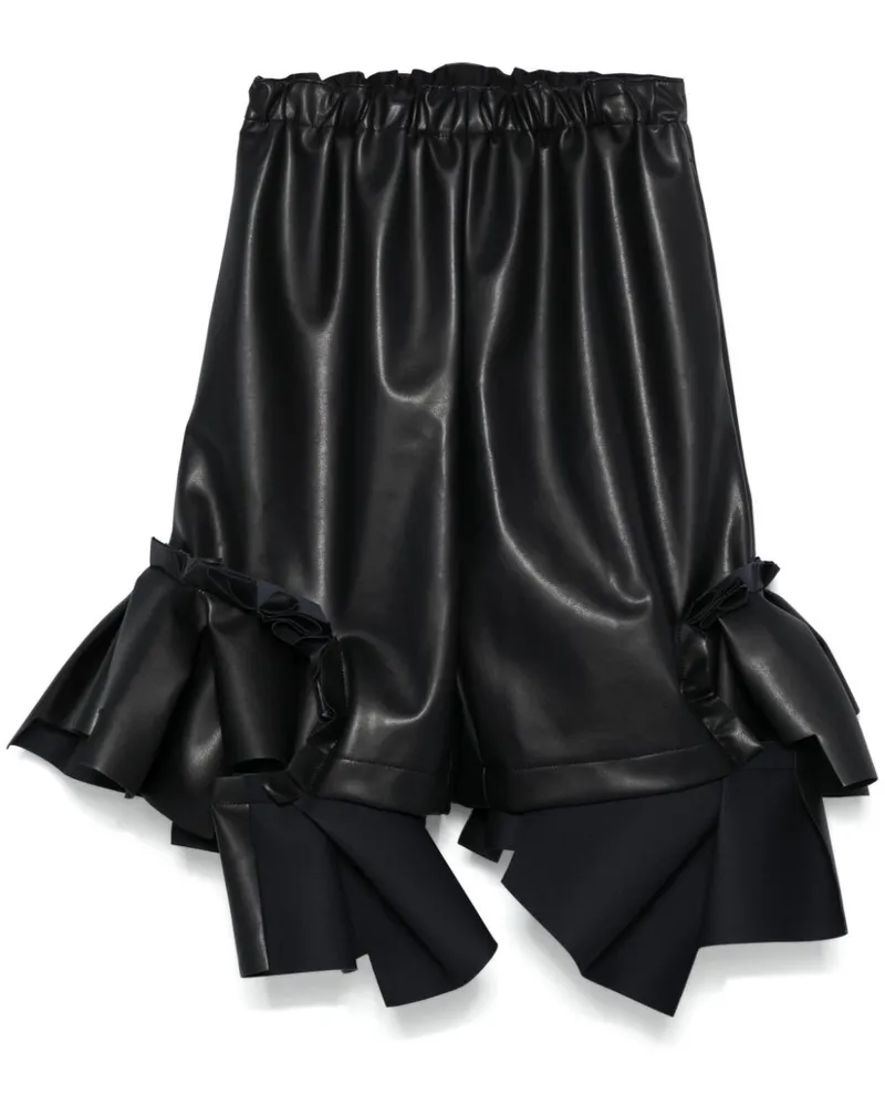 Comme des Garçons Gerüschte Shorts - Schwarz Schwarz