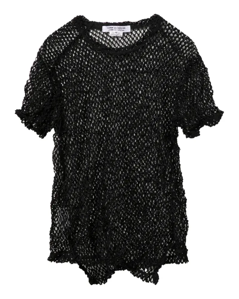 Comme des Garçons Oberteil in Netzoptik - Schwarz Schwarz