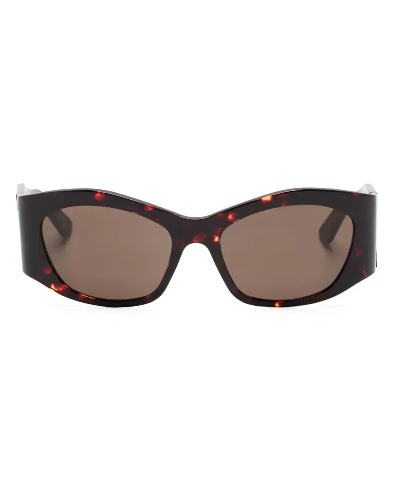 Balenciaga Sonnenbrille mit eckigem Gestell - Braun Braun