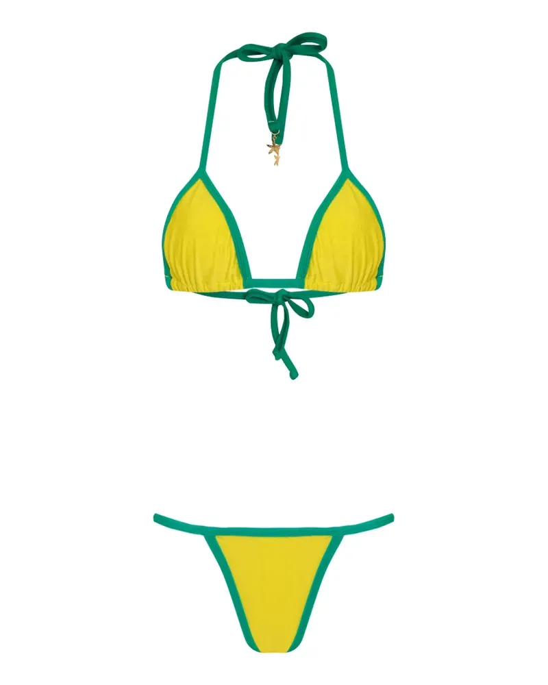 Amir Slama Triangel-Bikini - Gelb Gelb