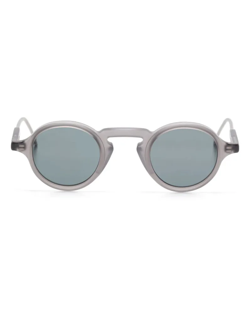 Thom Browne Sonnenbrille mit rundem Gestell - Grau Grau