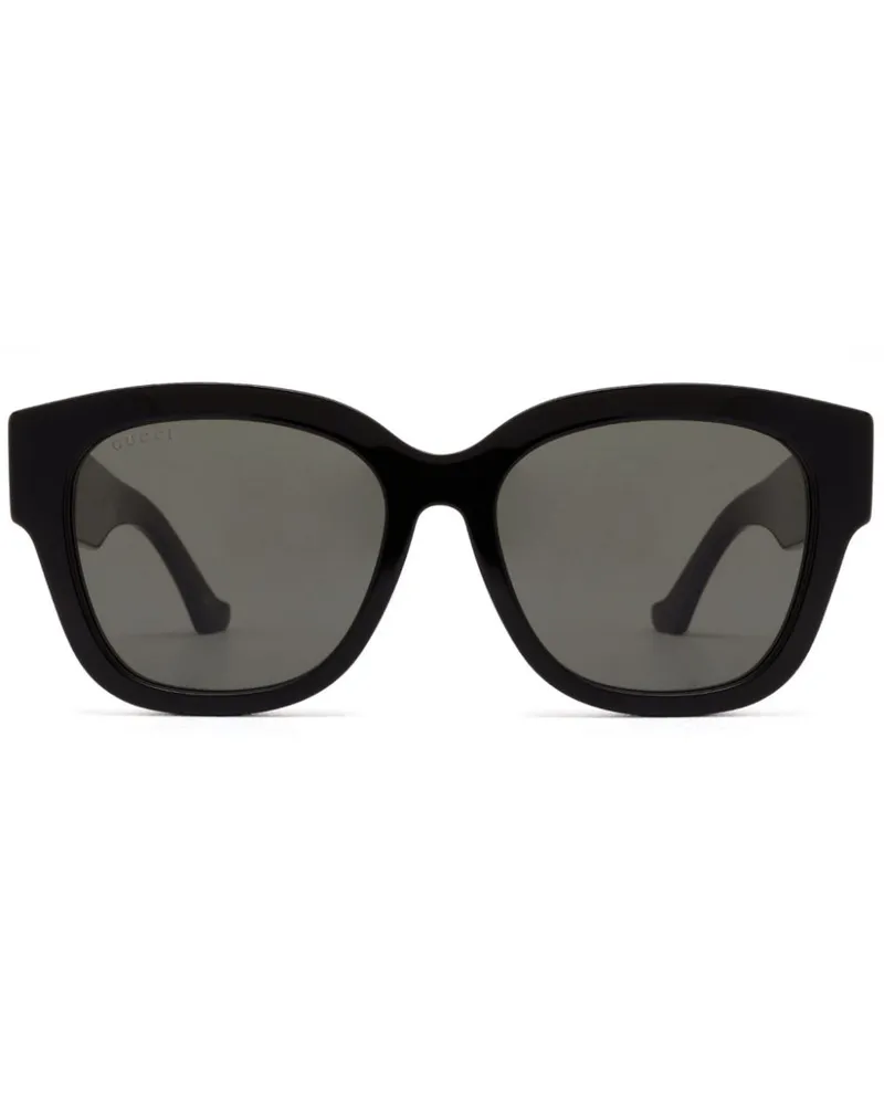Gucci Sonnenbrille im Wayfarer-Design mit GG - Schwarz Schwarz