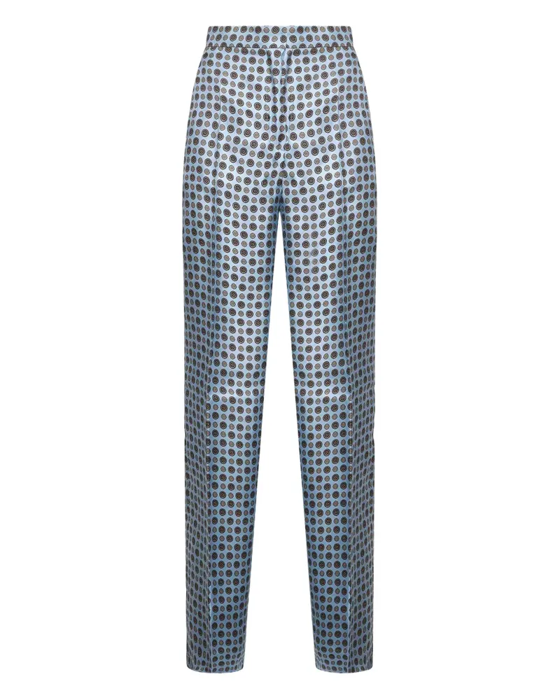 Max Mara Hose mit geometrischem Print - Blau Blau