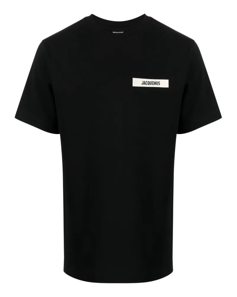 Jacquemus grosgrain-logo T-shirt - Schwarz Schwarz