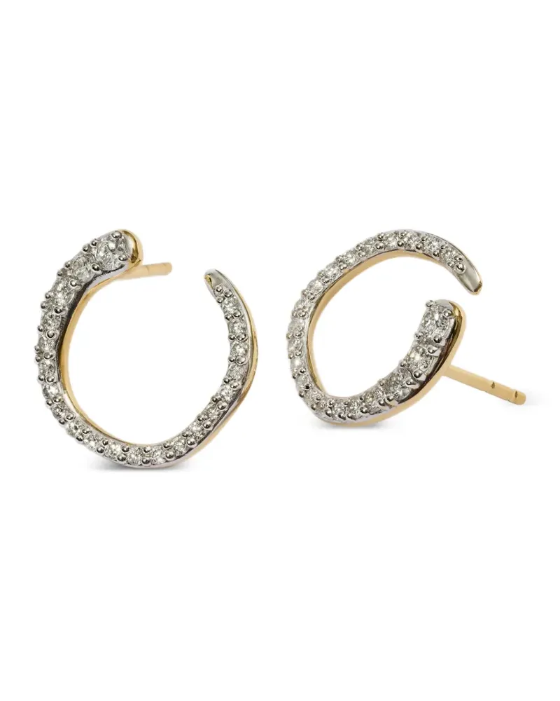 Monica Vinader Riva Ohrringe mit Diamanten - Gold Gold