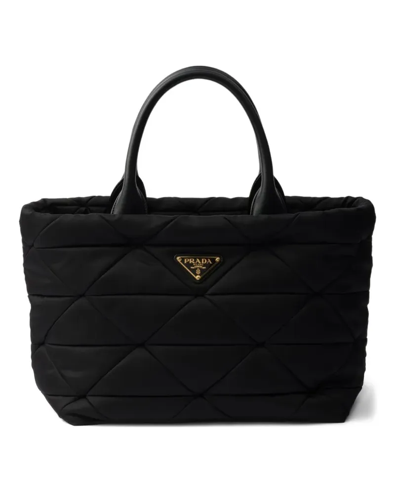 Prada Wattierter Re-Nylon Tote Bag - Schwarz Schwarz