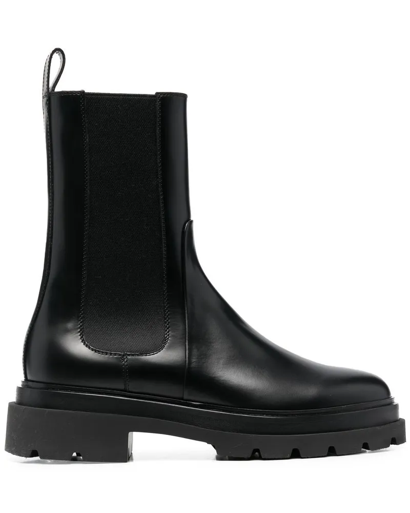 Santoni Stiefel mit Einsatz - Schwarz Schwarz