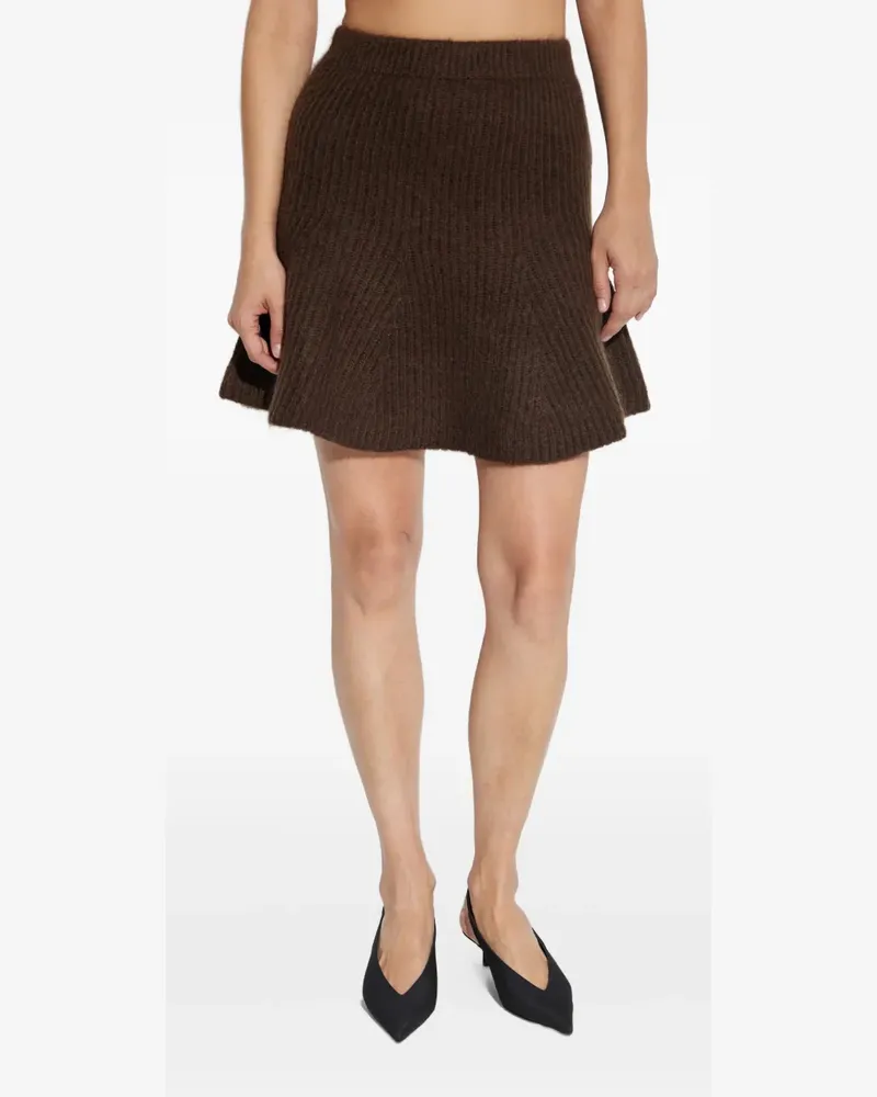 By Malene Birger ribbed-knit mini skirt - Braun Braun