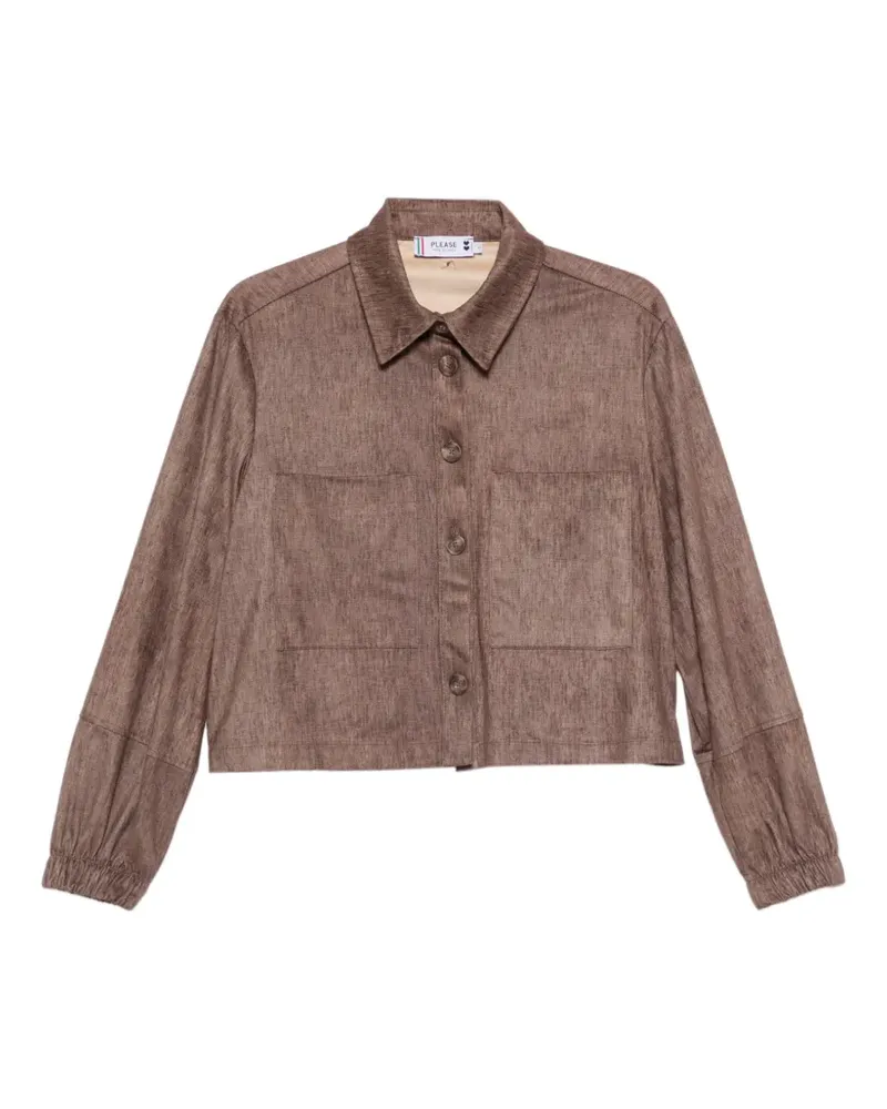 Please cropped-length button-fastening jacket - Braun Braun