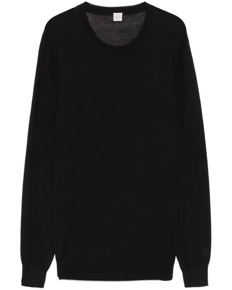 Totême Fein gestrickter Pullover - Schwarz Schwarz