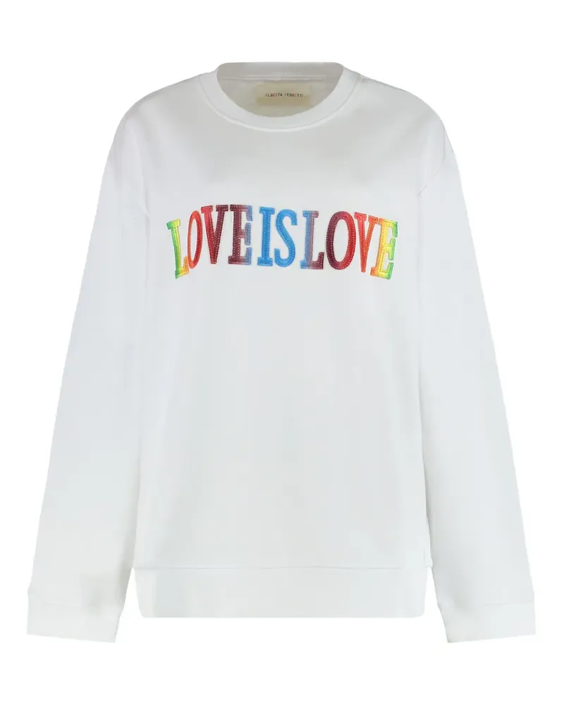 Alberta Ferretti letters-embroidered sweatshirt - Weiß Weiß
