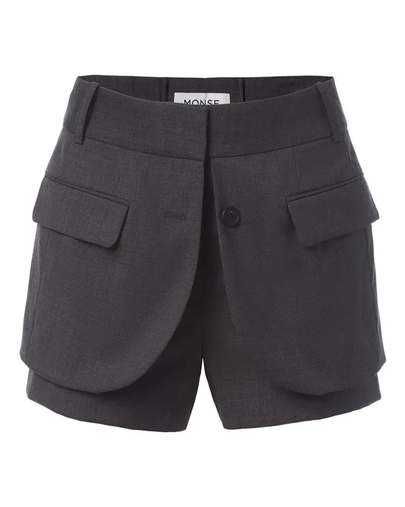 Monse Shorts mit Jacken-Front - Grau Grau