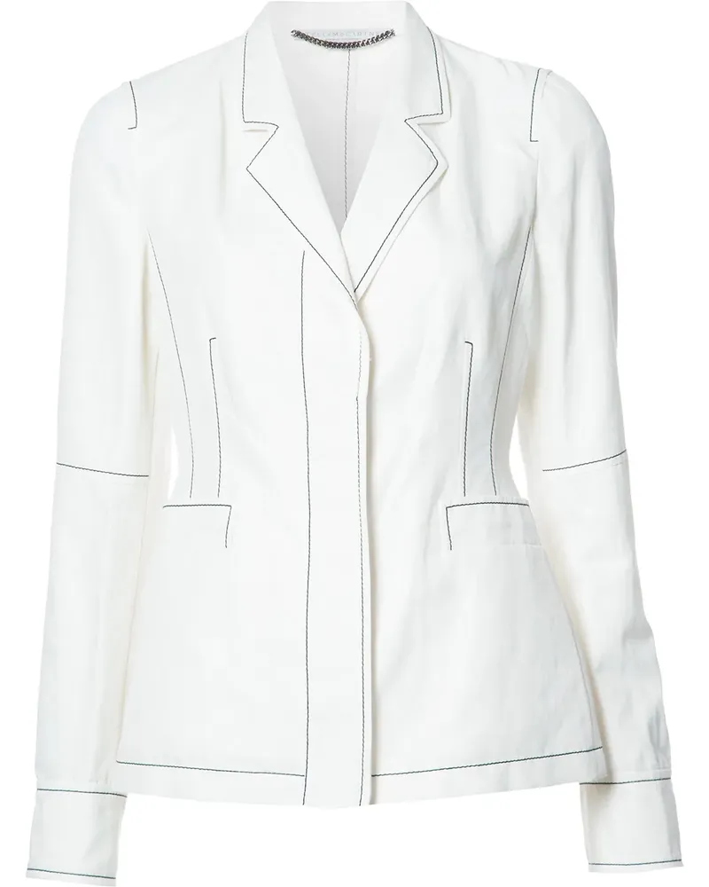 Stella McCartney Bestickter Blazer - Weiß Weiß