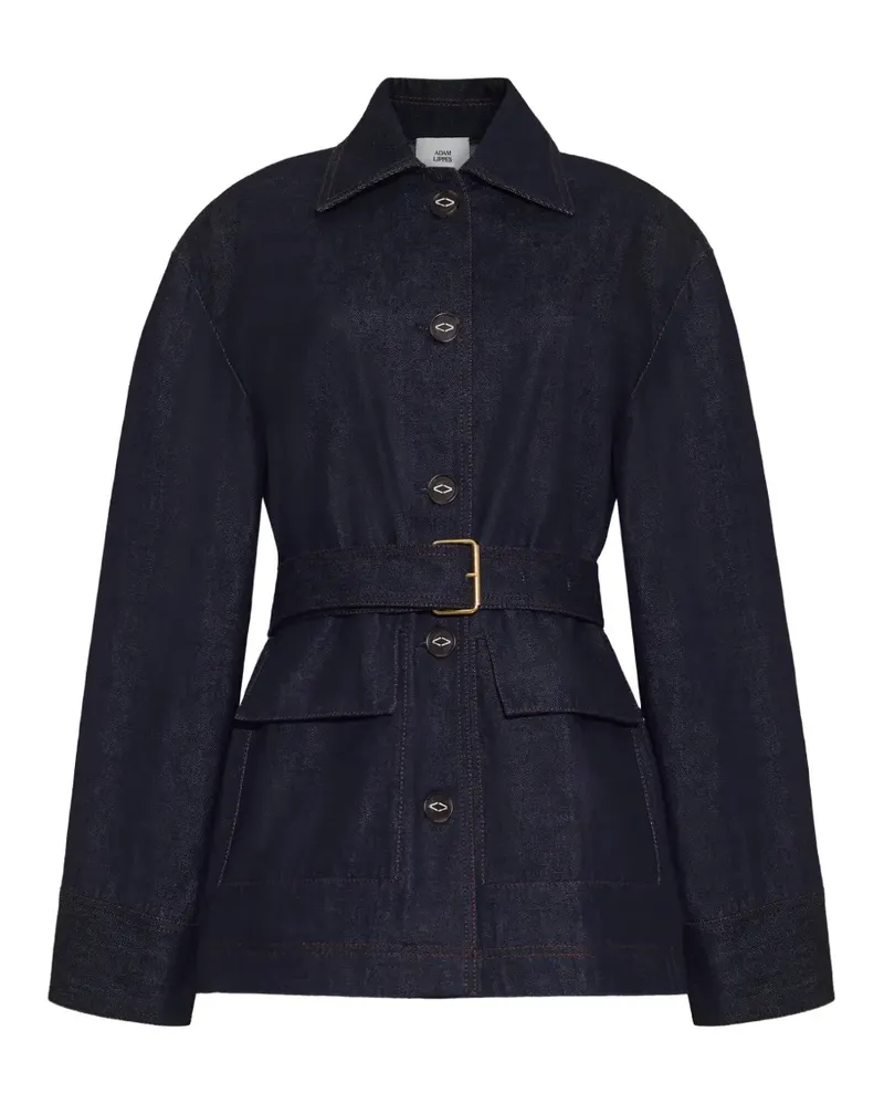 Adam Lippes Brixson belted denim jacket - Blau Blau