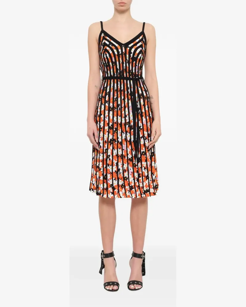 Kenzo Kleid mit Blumen-Print - Schwarz Schwarz