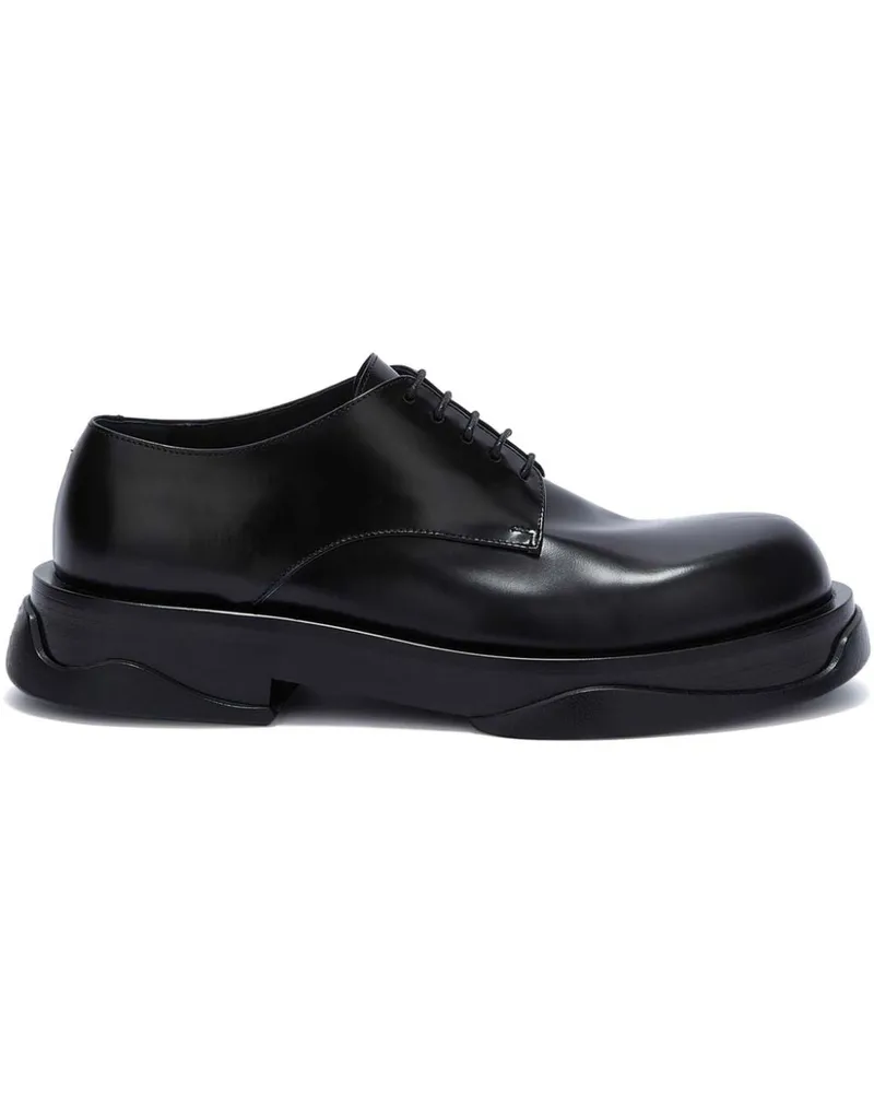Jil Sander Derby-Schuhe mit runder Kappe - Schwarz Schwarz