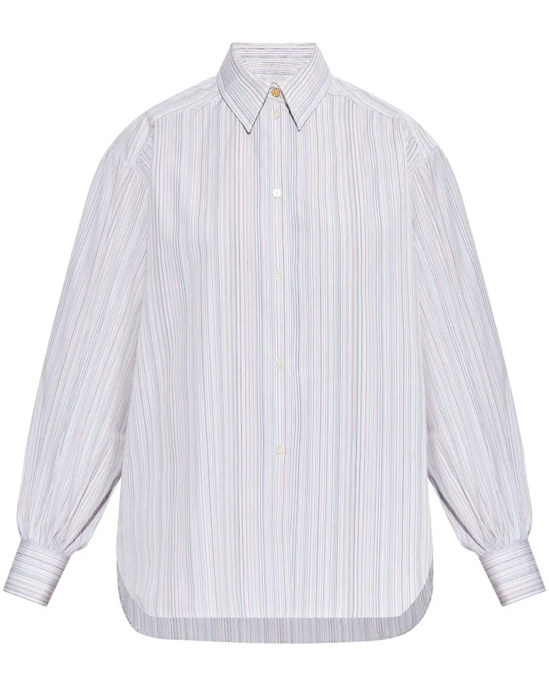 Paul Smith Gestreiftes Hemd - Weiß Weiß