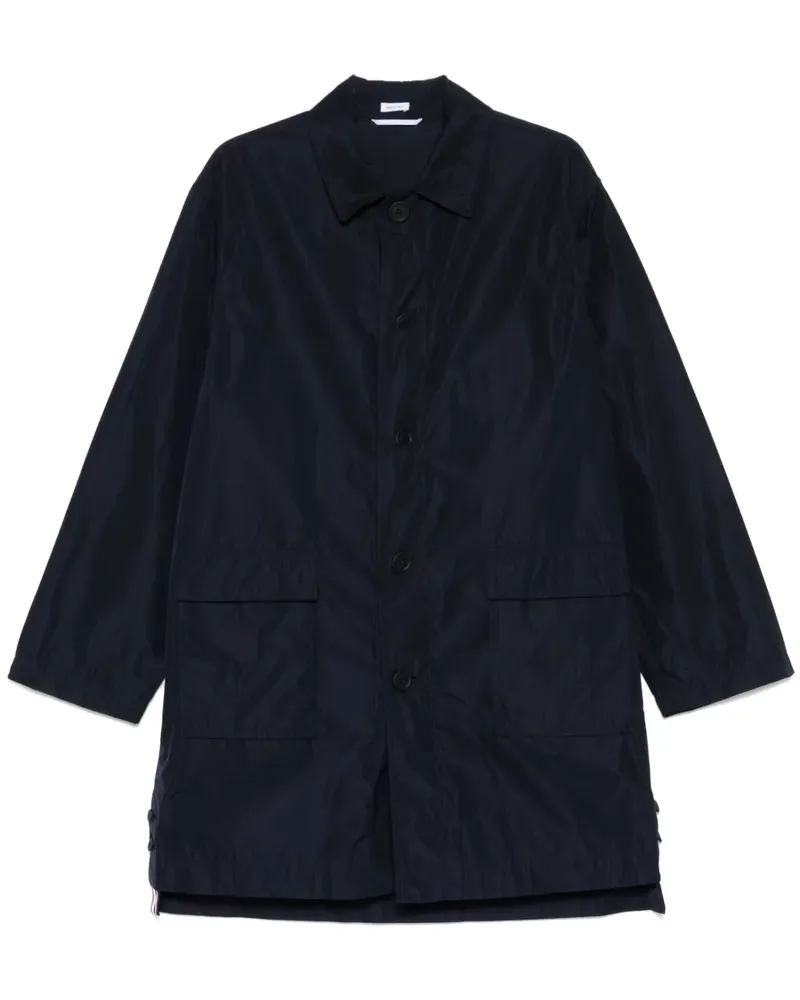 Thom Browne Parka mit Logo-Print - Blau Blau
