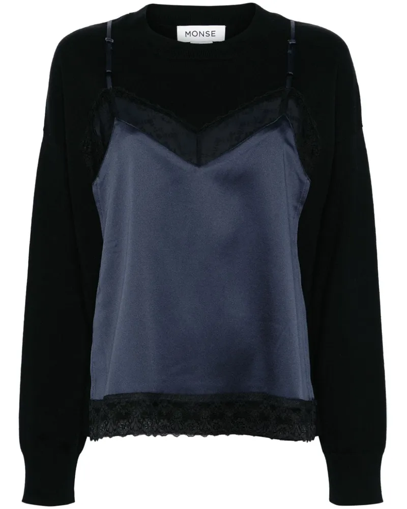 Monse Klassischer Pullover Schwarz