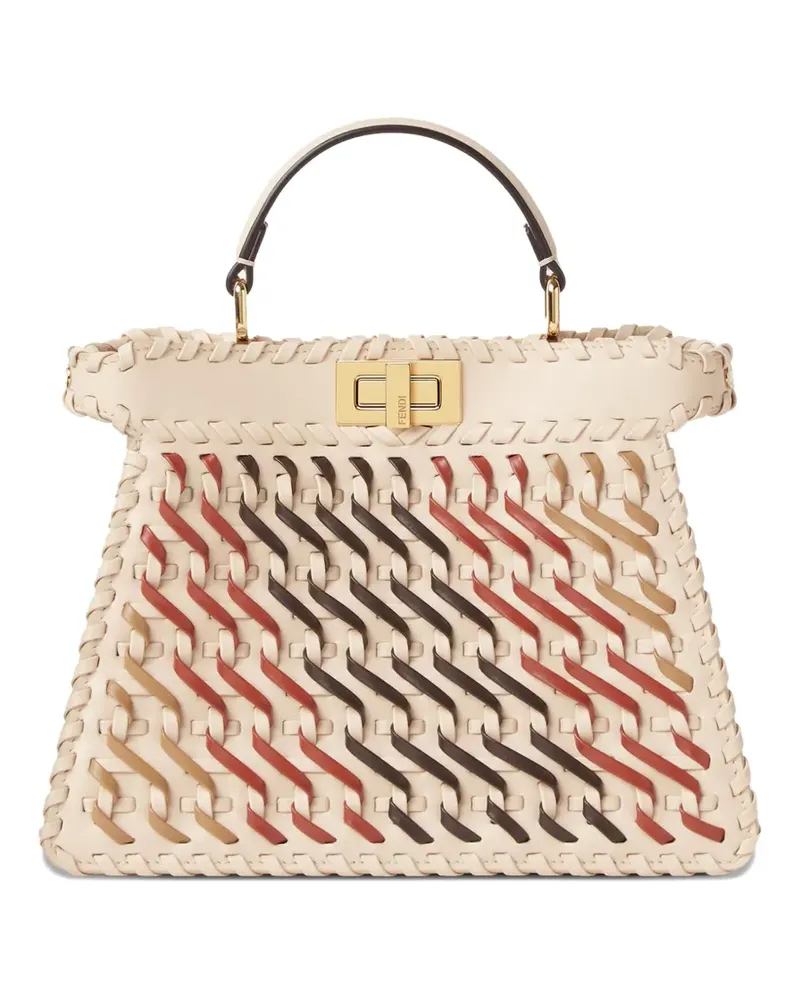 Fendi small Peekaboo ISeeU handbag - Nude Nude