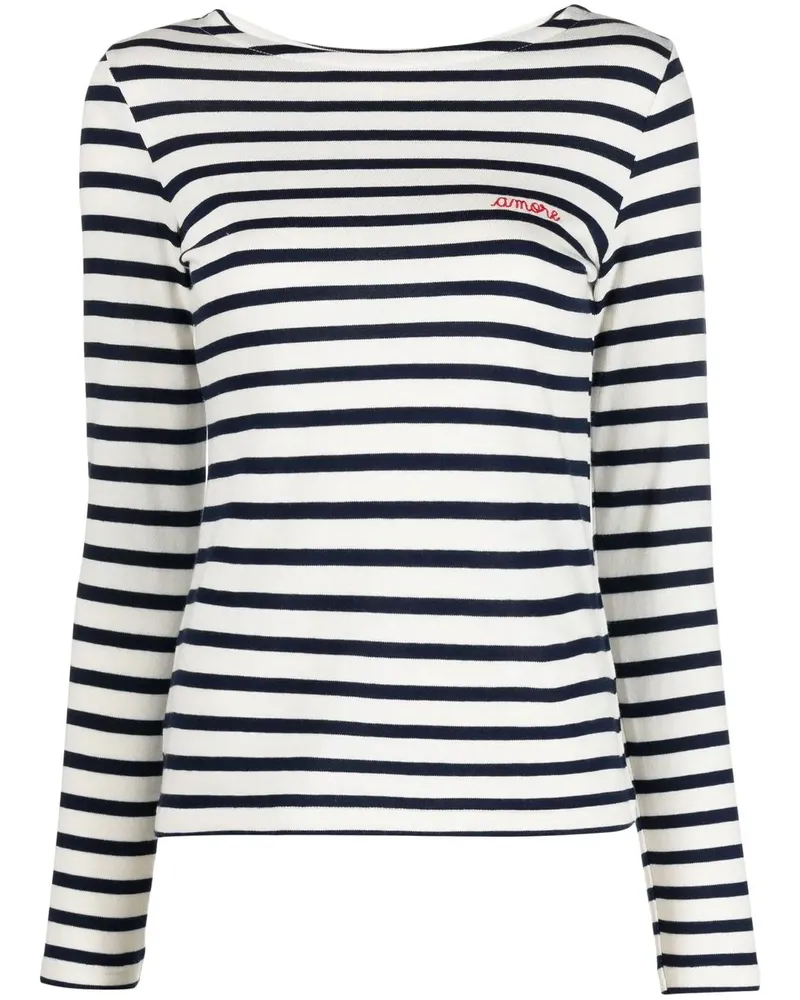 Maison Labiche Gestreiftes Hemd - Weiß Weiß