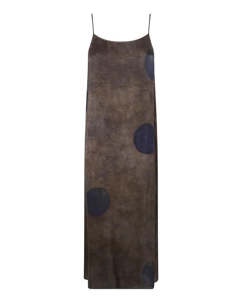 Uma Wang Spaghettikleid mit Polka Dots - Braun Braun