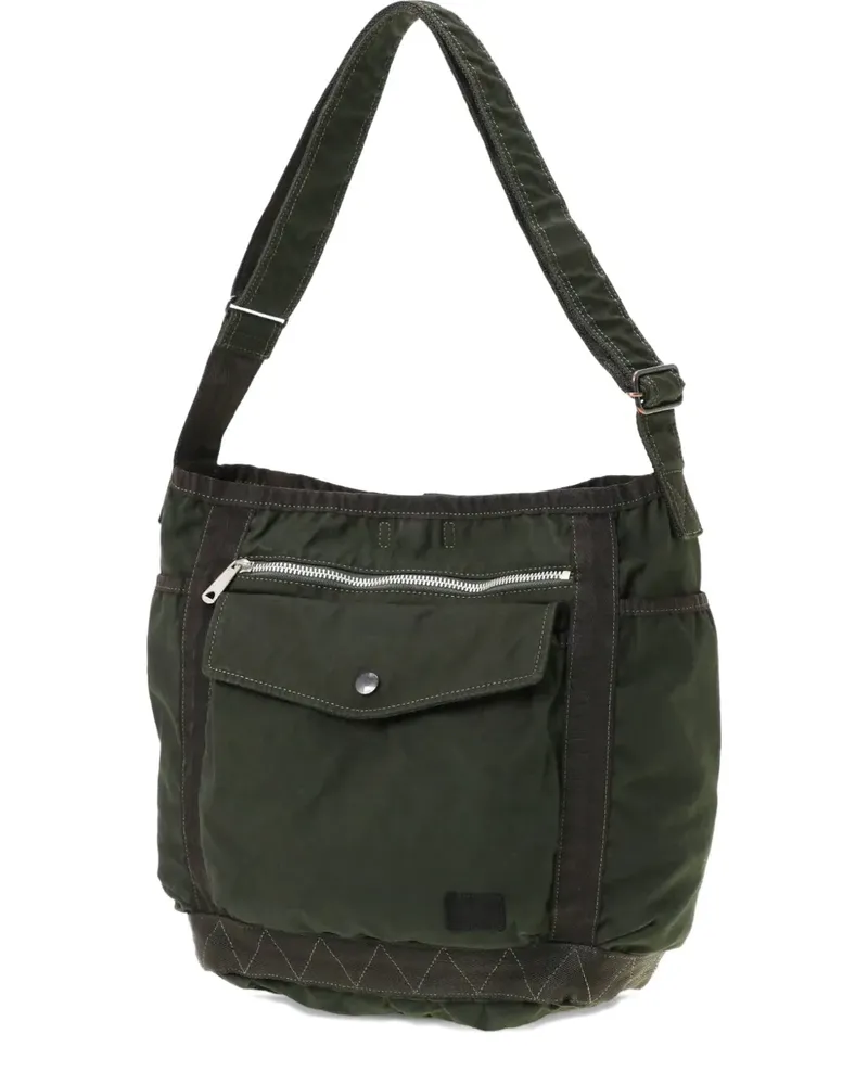 PORTER-YOSHIDA & CO Schultertasche mit Reißverschlusstasche - Grün Grün