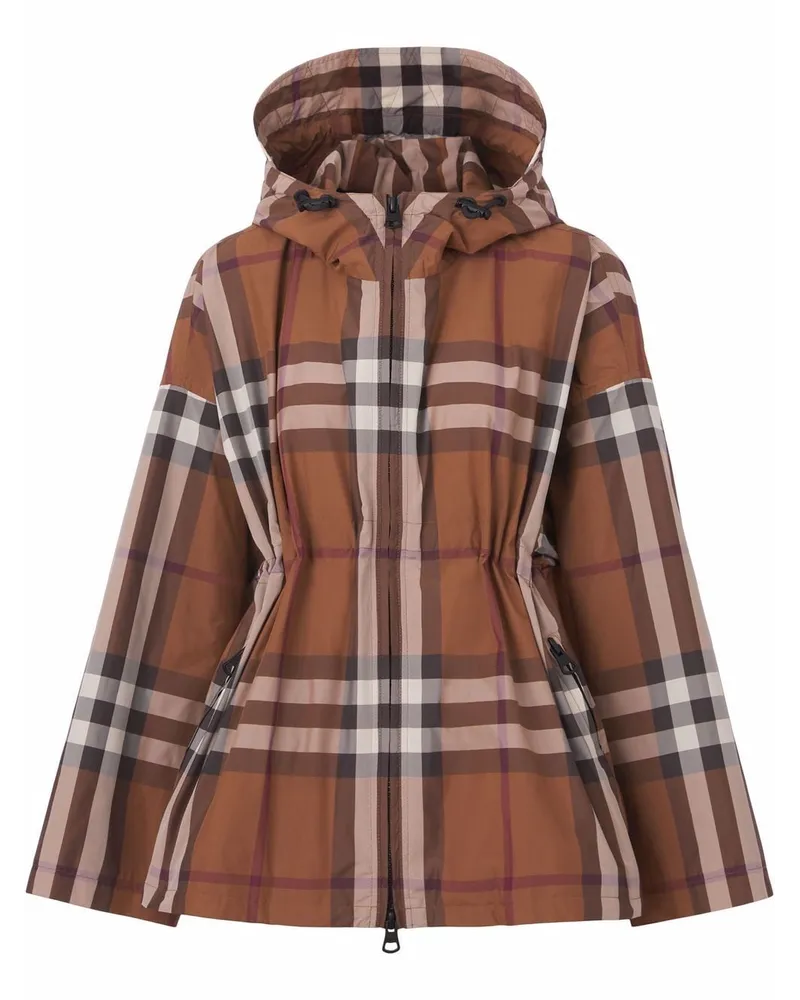 Burberry Kapuzenjacke mit Karomuster - Braun Braun