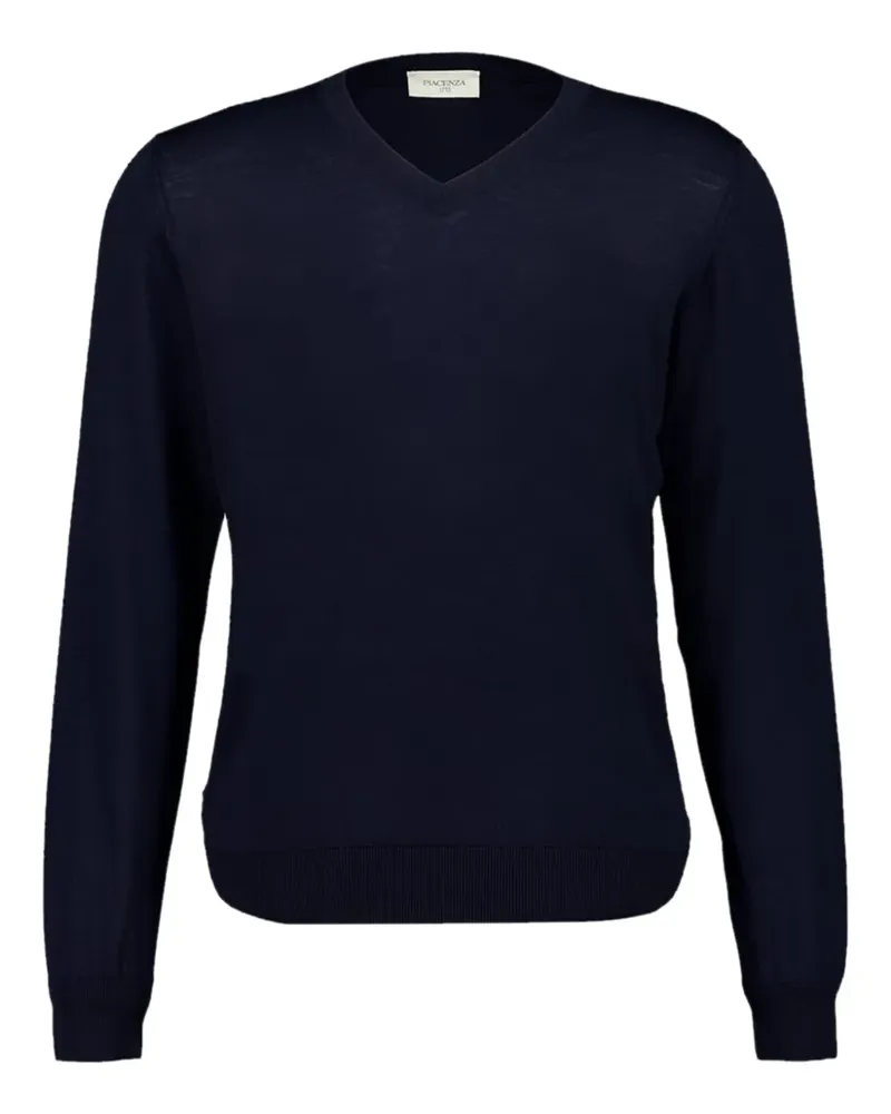 Piacenza Cashmere Pullover mit V-Ausschnitt - Blau Blau
