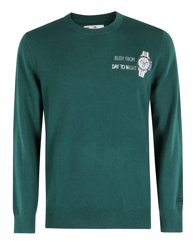 MC2 Saint Barth Heron Pullover mit grafischem Print - Grün Grün