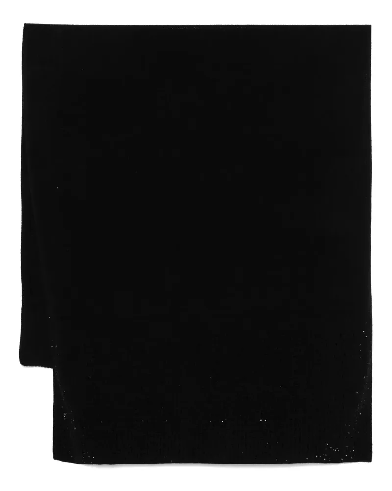 Ermanno Scervino Seidenschal mit Kristallen - Schwarz Schwarz