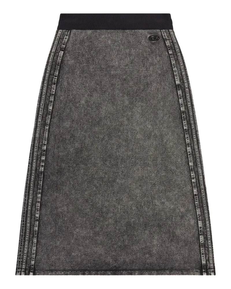 Diesel O-Ermy side stripe straight midi skirt - Grau Grau