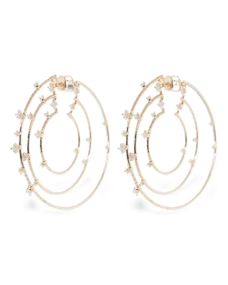 Mattia Cielo Rugiada diamond hoop earrings - Rosa Rosa