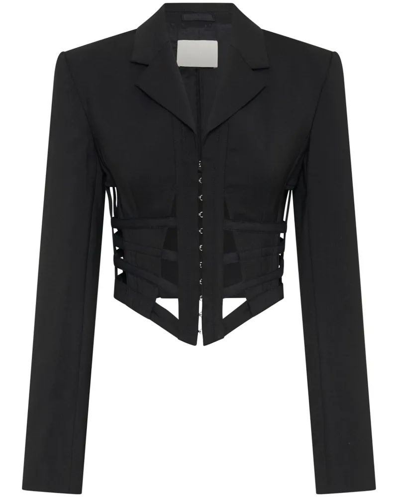 Dion Lee Blazer mit Korsage Schwarz