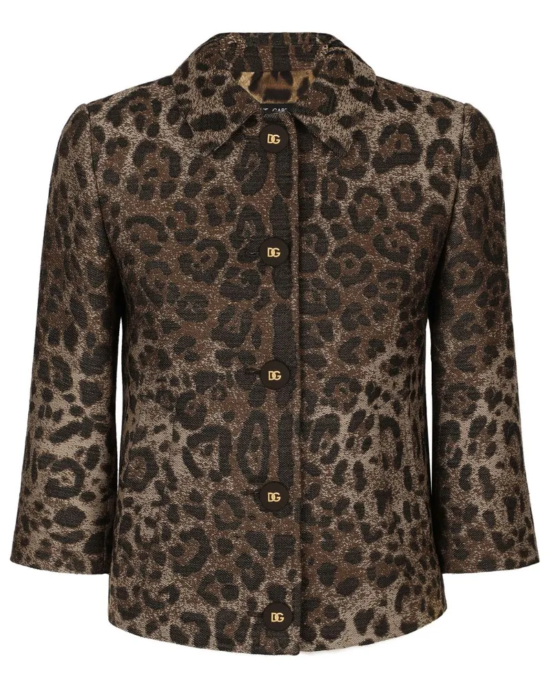 Dolce & Gabbana Jacke mit Leopardenmuster - Braun Braun