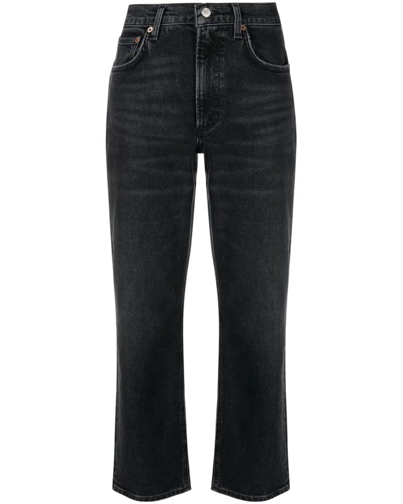 AGOLDE Tief sitzende Cropped-Jeans - Grau Grau