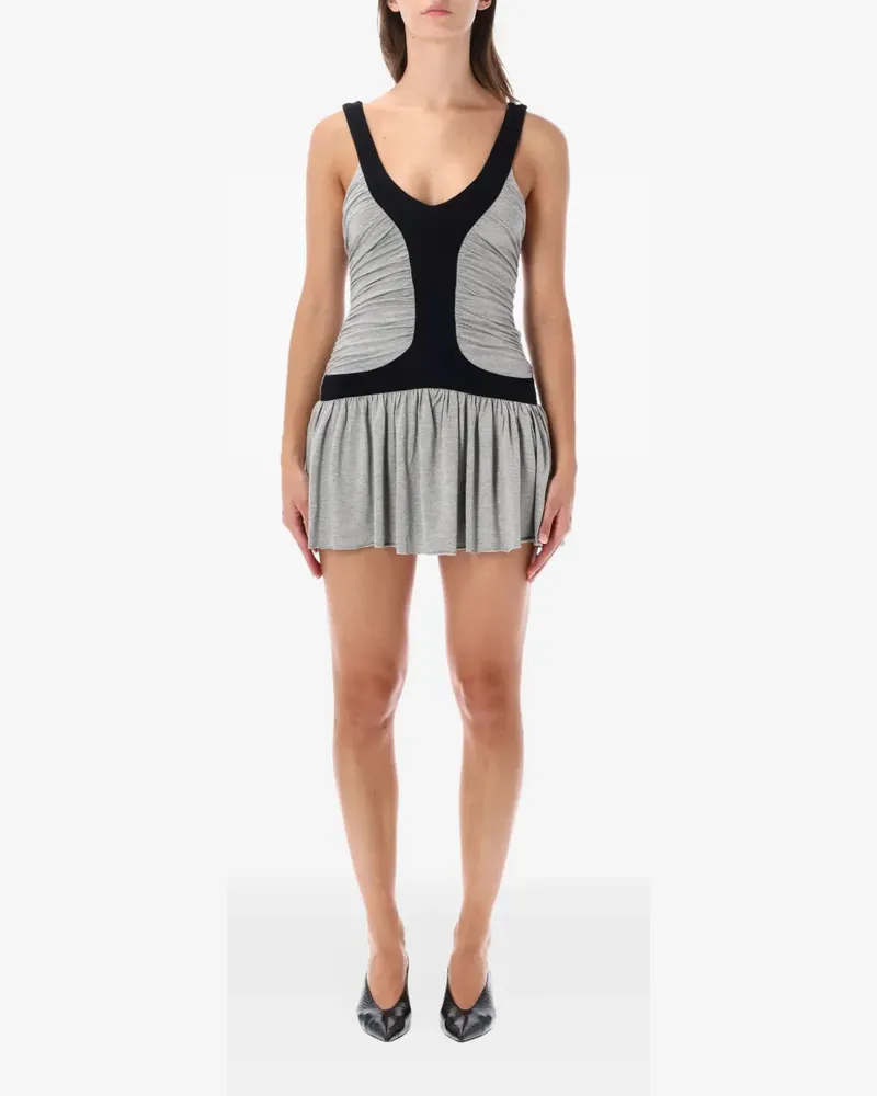 GIMAGUAS Molly panelled ruched mini dress - Grau Grau