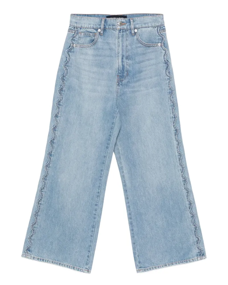 Veronica Beard Taylor Cropped-Jeans - Blau Blau