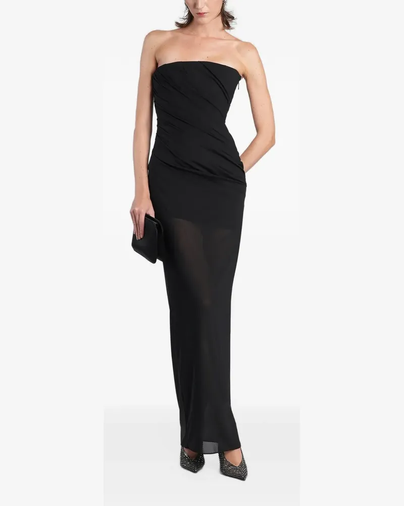Alex Perry strapless draped maxi dress - Schwarz Schwarz