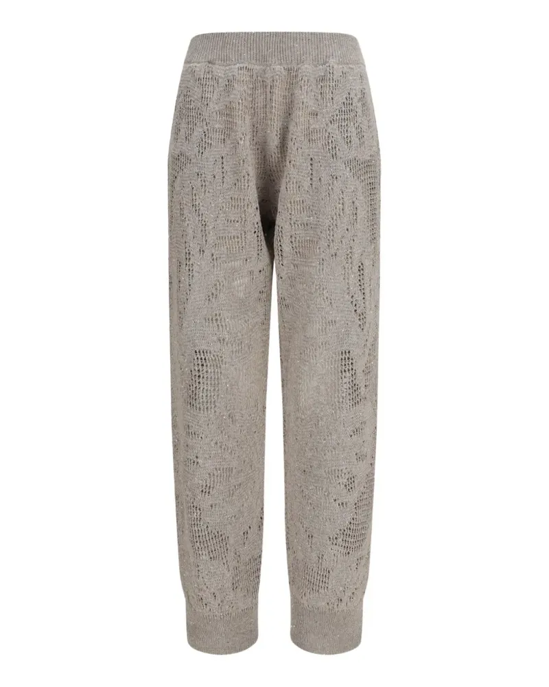 Brunello Cucinelli Dazzling Water Lillies track pants - Nude Nude